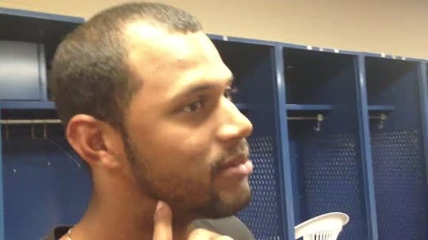 Aaron Hicks talks about his three-home run day