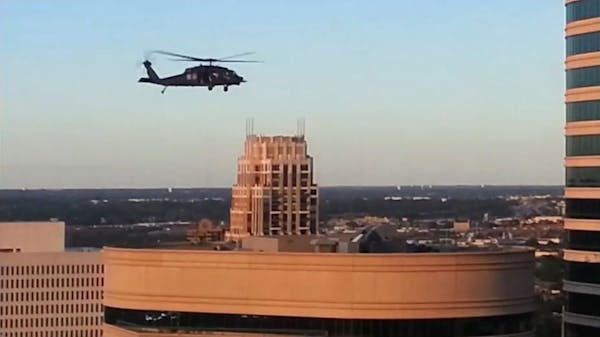 Black Hawk helicopters over Minneapolis