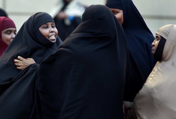 Supporters of Somali women await verdict