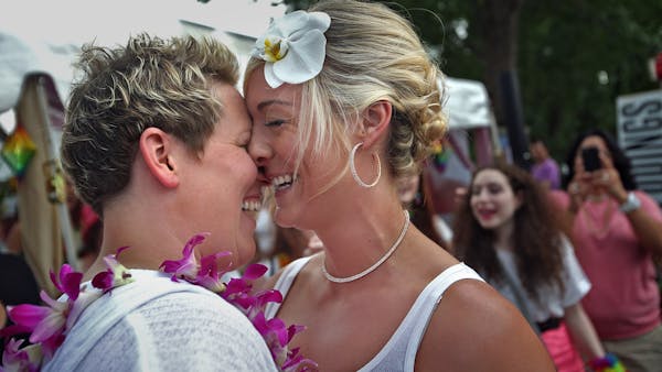 Surprise wedding proposal at Pride