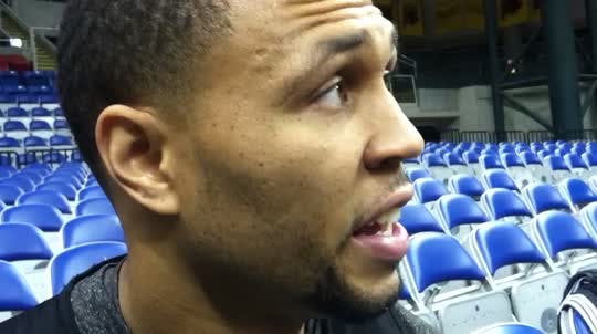 Wolves guard Brandon Roy discusses his return to the NBA with the preseason opener in Fargo, ND, against Indiana on Wednesday night.