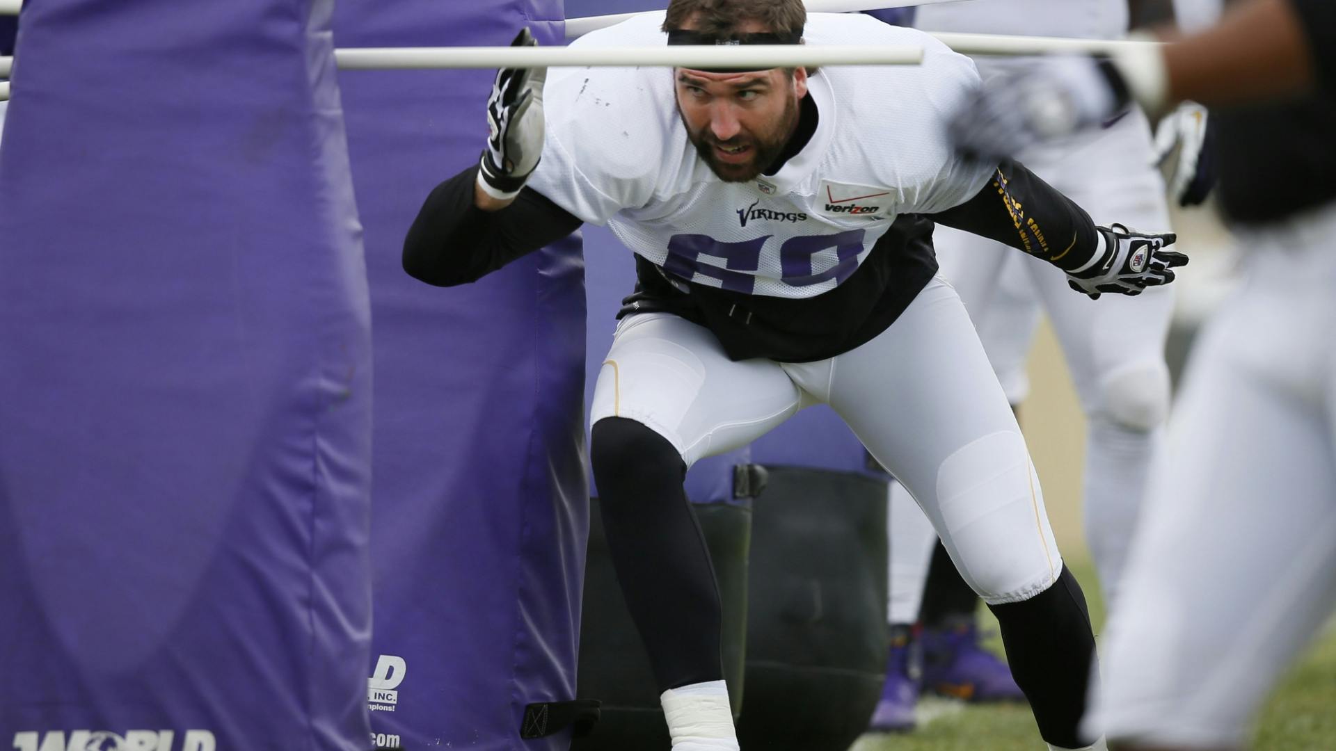 Defensive end Jared Allen talks about the Saturday night scrimmage and running back Adrian Peterson's 2,500-yard quest.
