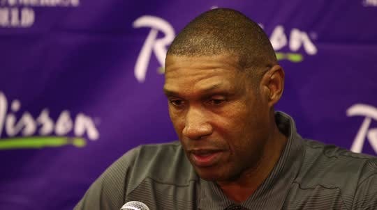 Vikings coach Leslie Frazier spoke to reporters at the team fell to 1-4 after a 35-10 loss to the Carolina Panthers at Mall of America Field on Sunday.