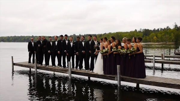 A Minnesota wedding party's new twist on taking the plunge