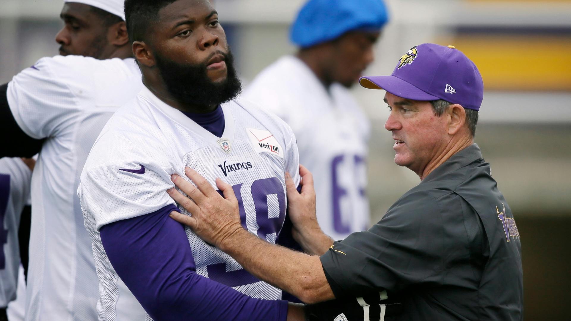 Vikings general manager Rick Spielman and head coach Mike Zimmer address the media after defensive lineman was shot in a crowded Minneapolis nightclub.