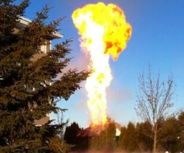 Eyewitness video of propane explosion