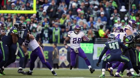 Vikings running back Adrian Peterson said his groin injury was bothering him a lot during the Seahawks game.