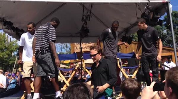 Wolves' Wiggins and LaVine go down 'Big Slide' at State Fair