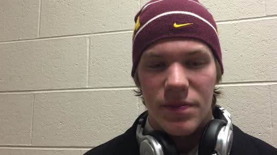 Sophomore defenseman Ryan Collins said the Gophers are improving on showing they can keep a lead and finish games.