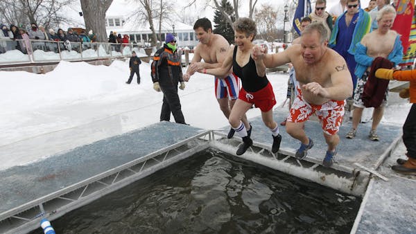 Taking the ice plunge on New Year's Day