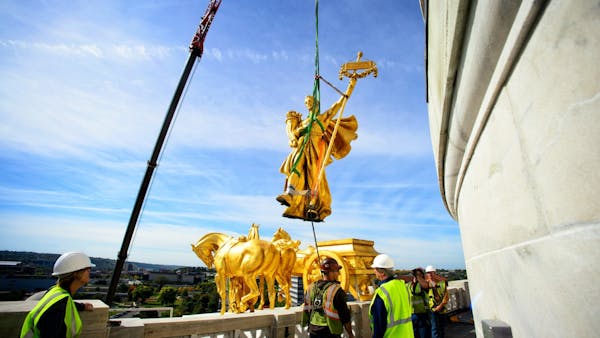 Historic figure takes flight over State Capitol