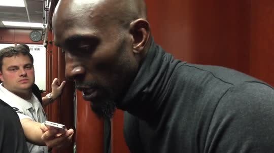 Kevin Garnett discusses Wednesday's 100-85 loss to a Denver team he said "quit" on fired coach Brian Shaw