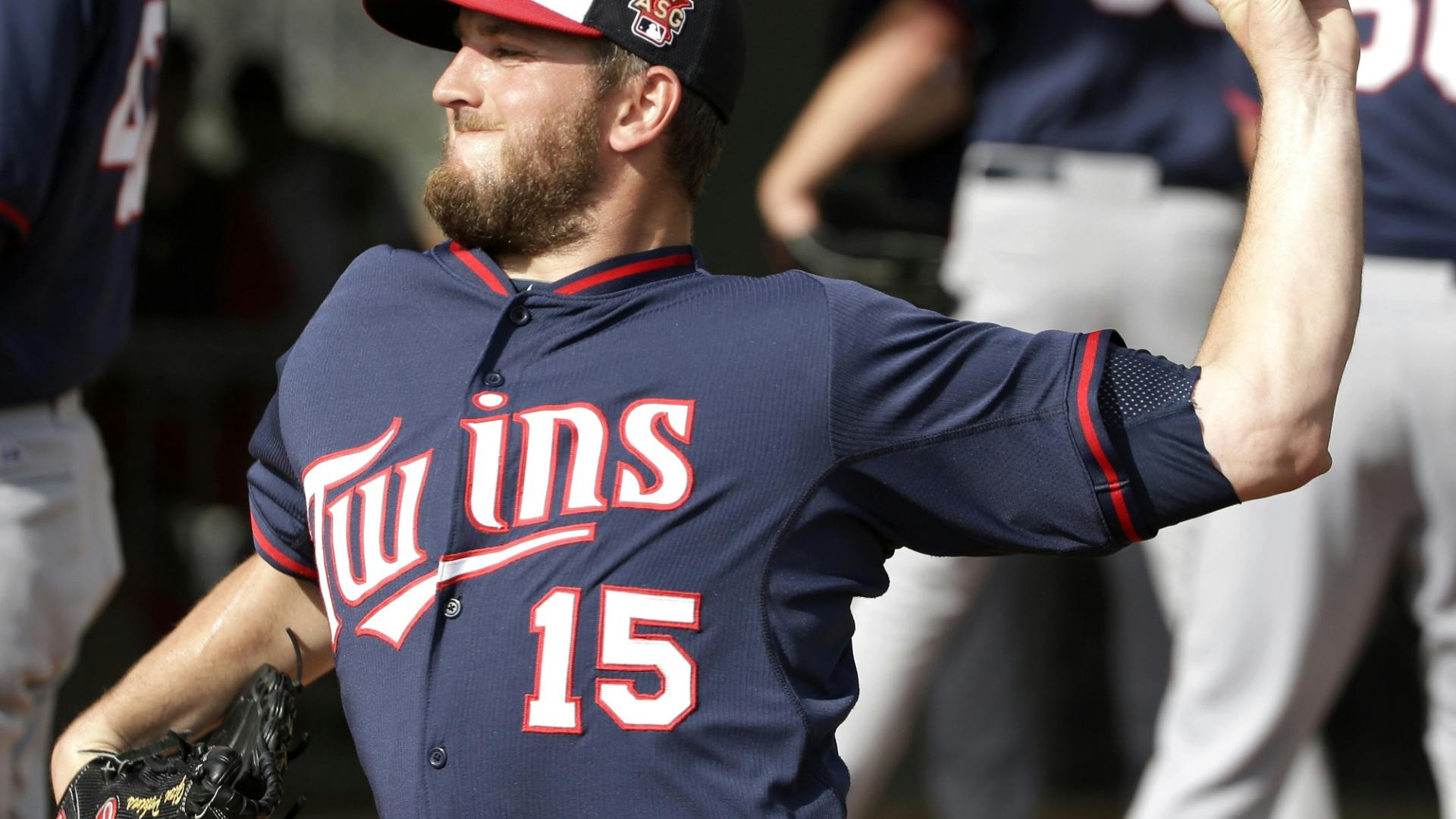 Twins closer Glen Perkins says he stuck to fastballs during his first inning of spring work Saturday against Boston.