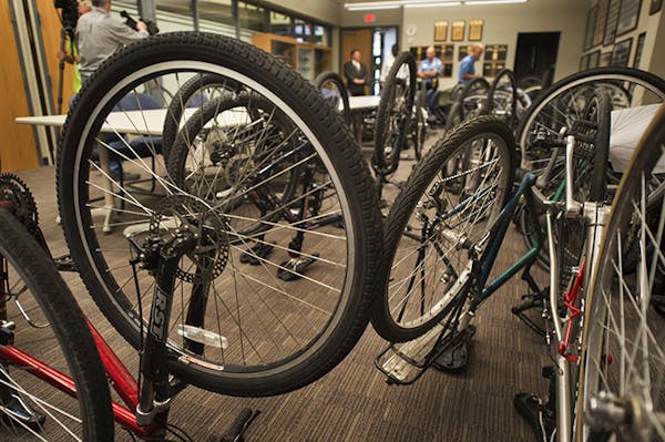 Minneapolis police recover a stash of high-end stolen bicycles