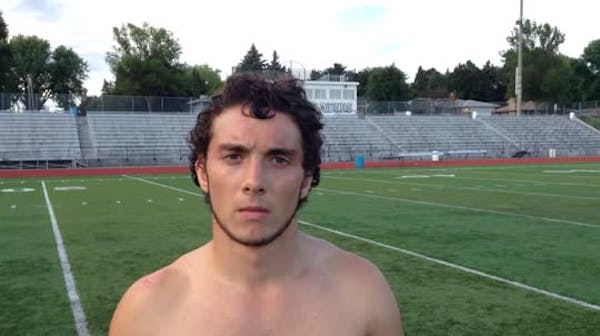 Roseville's Tommy Arcand discusses the Stillwater game