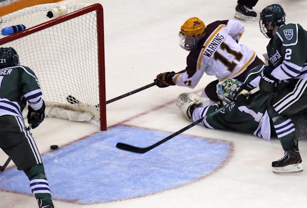 Lucia happy with Gophers hockey 6-0 season-opening victory