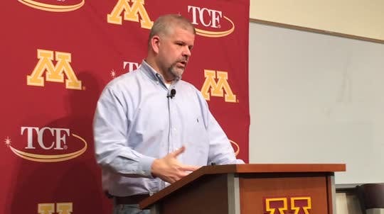 Gophers offensive coordinator Matt Limegrover talks about Donovahn Jones, who was too sick to play last week, and can't wait to return against Nebraska.