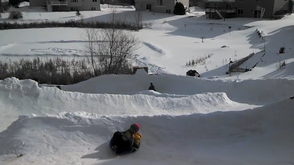 Amazing sledding hill in Minnesota