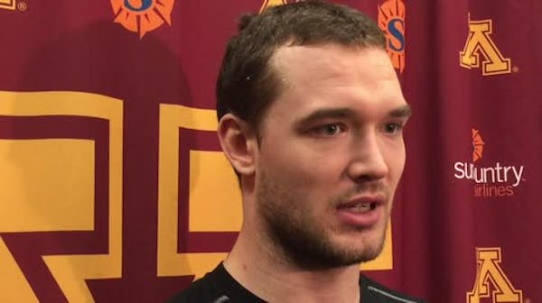 Ambroz on the Gophers all-senior line