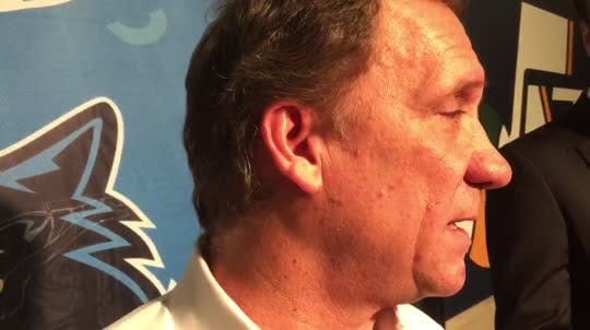 Flip Saunders, Shabazz Muhammad, Andrew Wiggins and Thaddeus Young discuss 100-94 loss at Utah.