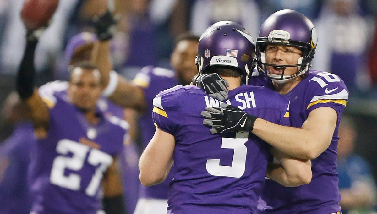 Vikings kicker Blair Walsh completed the comeback in a wild 23-20 overtime win over the Bears on Sunday at the Metrodome.