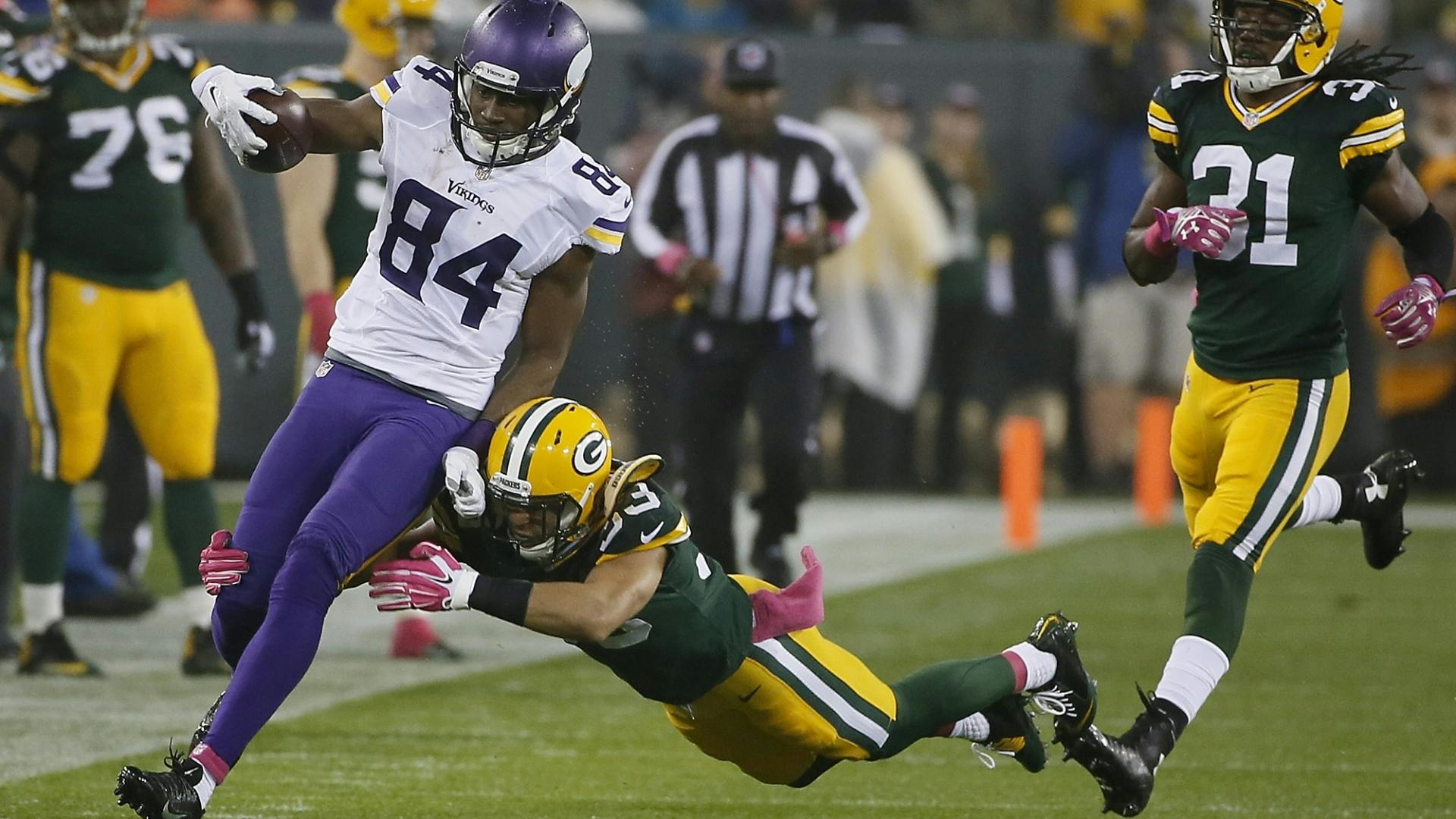 One way or another, the Vikings offense, built around Adrian Peterson, has got to find a way to get the ball to wide receiver Cordarrelle Patterson