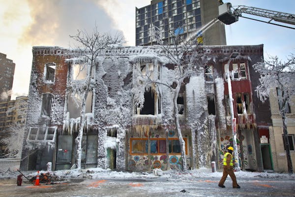 Emergency workers fight fire with ice