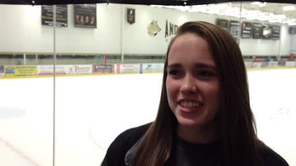 Andover girls' hockey goaltender Maddie Rooney
