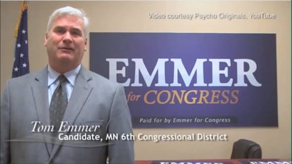 In commercial, Emmer blends campaign, siding pitch