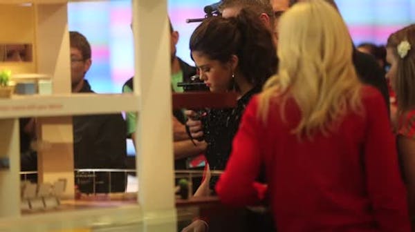 Selena Gomez films commercial at MOA