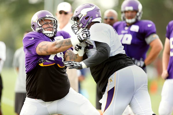 Vikings nose tackle Joseph fights against his own instinct