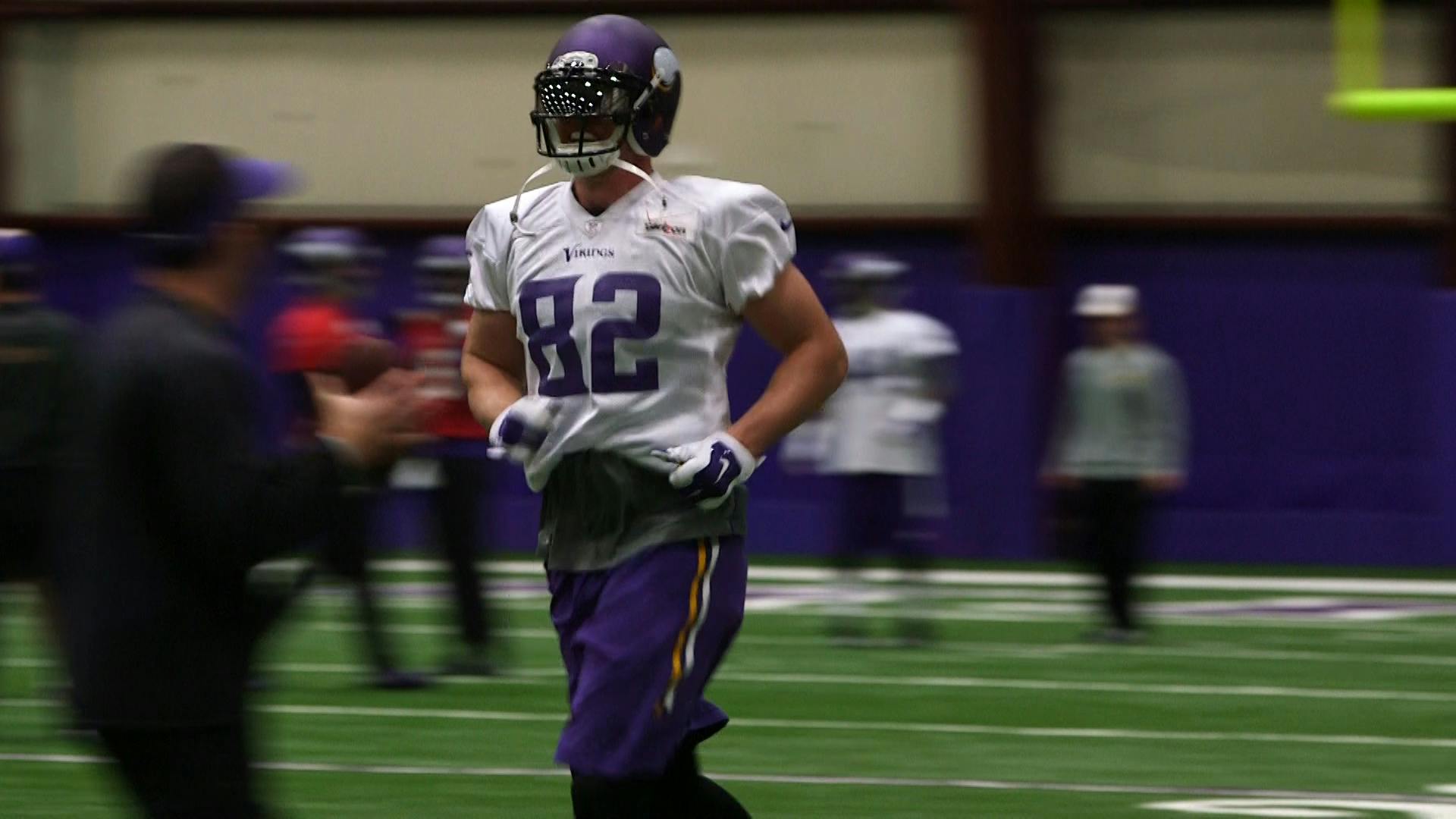Vikings tight end Kyle Rudolph is excited to be back practicing with his teammates and says he is going to do everything he can to play on Sunday.