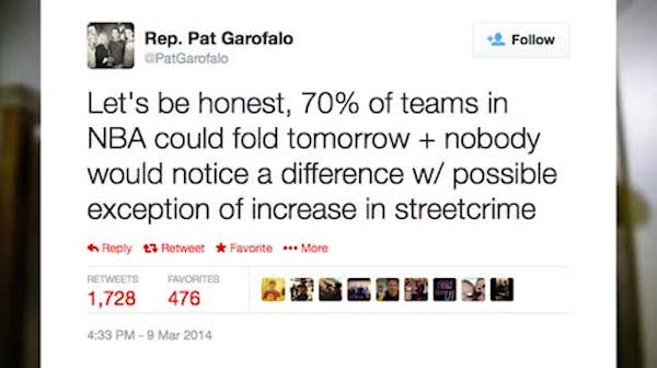 Rand: NBA not following Garofalo's tweet