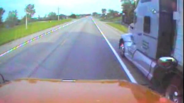 Semi driver turns himself in after near-miss at bus stop