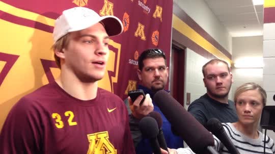 Gophers goaltender Adam Wilcox said the to prize is a national championship, not the Hobey Baker Award.