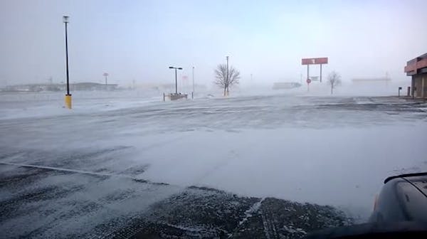 Wind whips through Fargo, N.D.