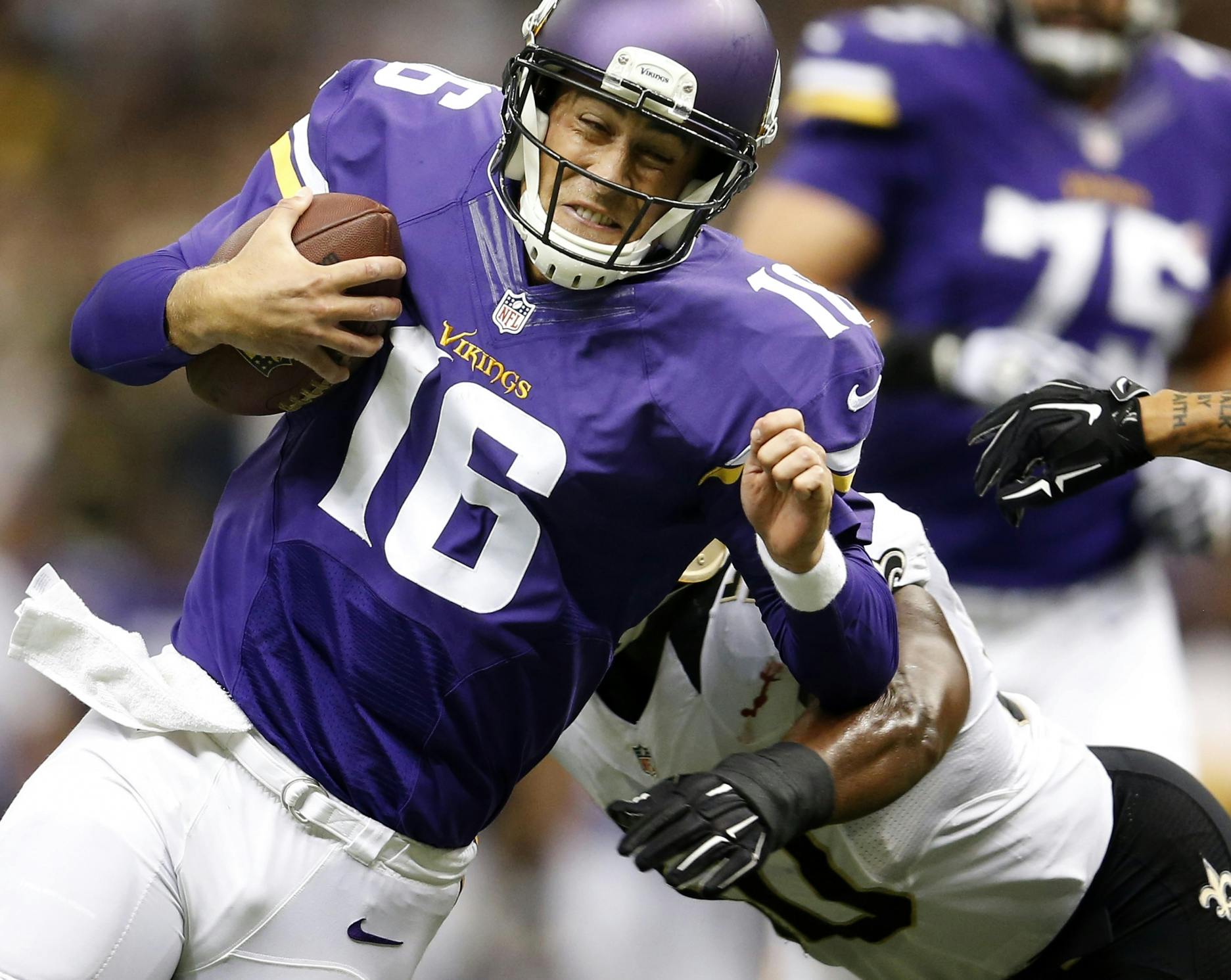 Several Vikings starters have suffered injuries. Quarterback Matt Cassel and right guard Brandon Fusco are done for the year, the team announced Wednesday.
