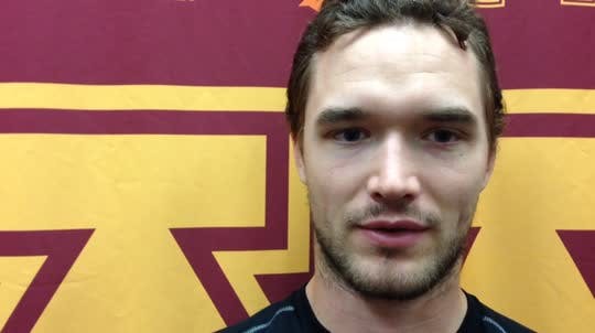 Alternate captain Seth Ambroz keeps the Gophers motivated with fun.