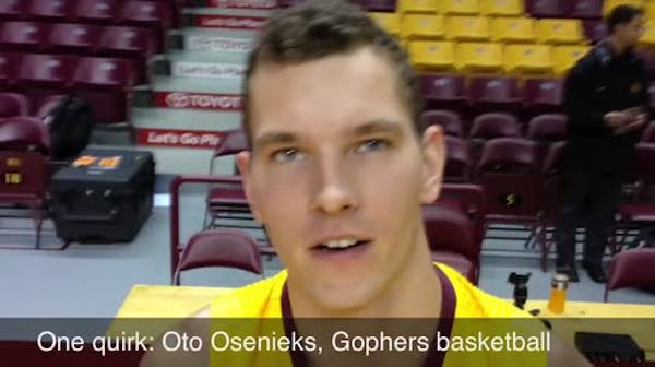 One quirk: Gophers' Oto Osenieks and his long-living pet bird