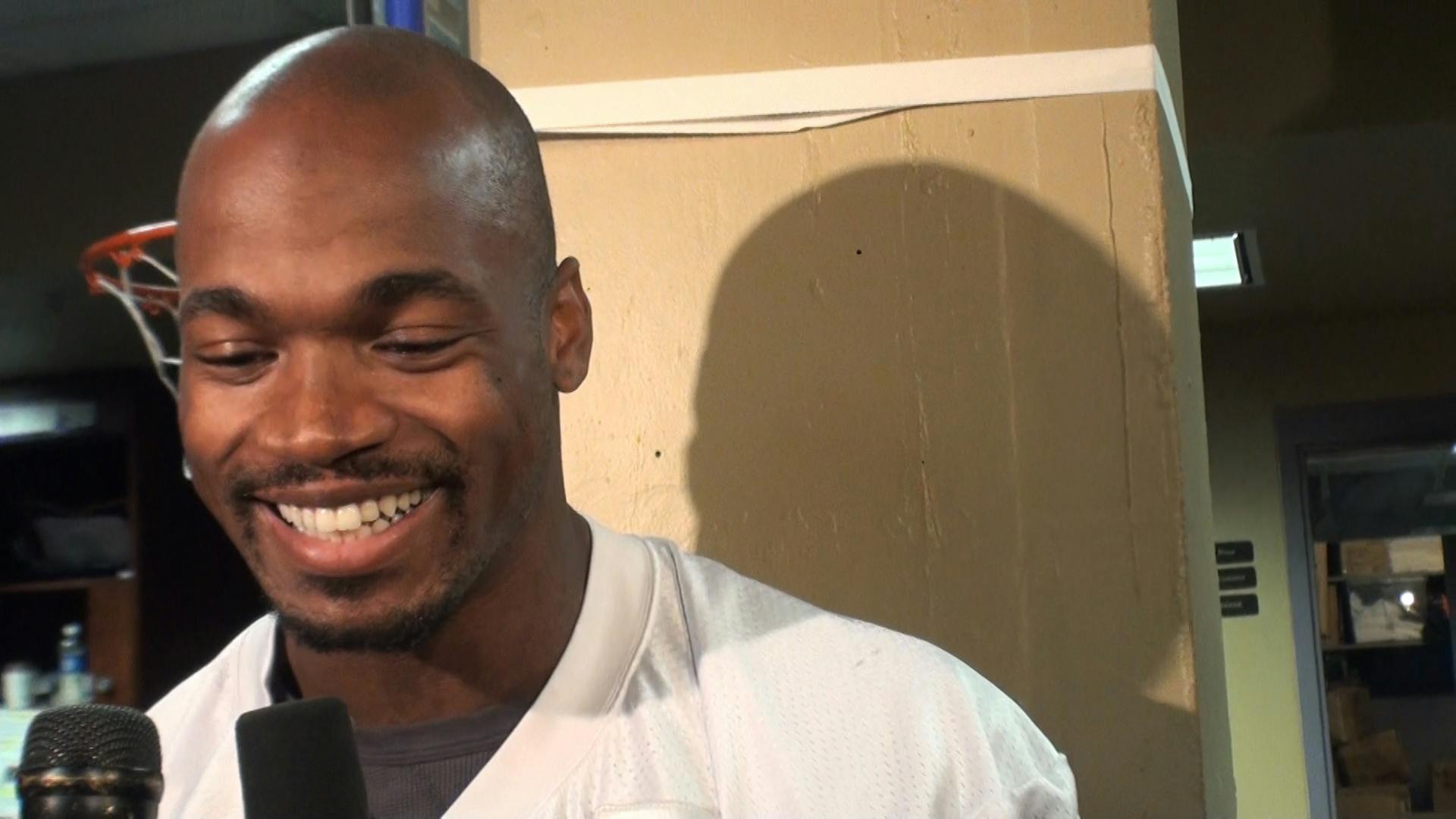 Adrian Peterson says despite what everyone else thinks, he believes the Vikings can end the season with an 8-8 record and make the playoffs.