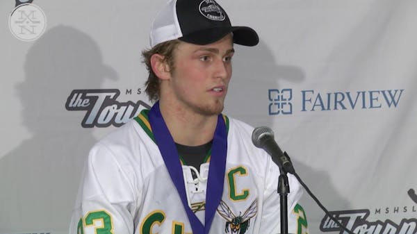 Edina players talk about repeat hockey title