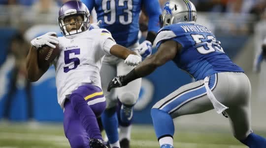 Although rookie quarterback Teddy Bridgewater threw two interceptions, Star Tribune columnist Jim Souhan was impressed with Bridgewater's performance in the 16-14 loss to the Lions on Sunday at Ford Field.