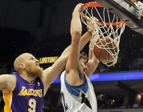 Wolves have record scoring night, thump woeful Lakers