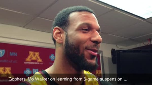 Gophers' Mo Walker on coming back from suspension