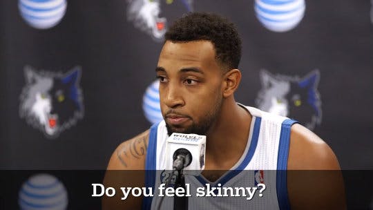 Members of the Twin Cities media weren't shy about asking Timberwolves players about their weight.
