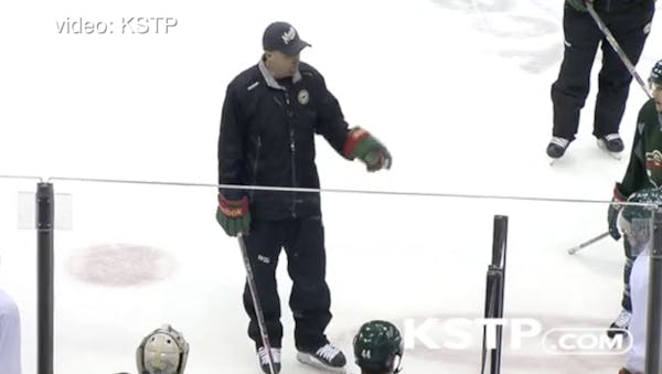 Raw video: Angry Yeo storms off ice during Wild practice