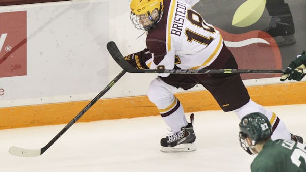 Gophers freshman Bristedt learning on the fly
