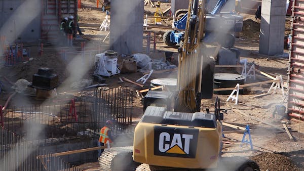 Concrete being poured for new, bigger Vikings stadium