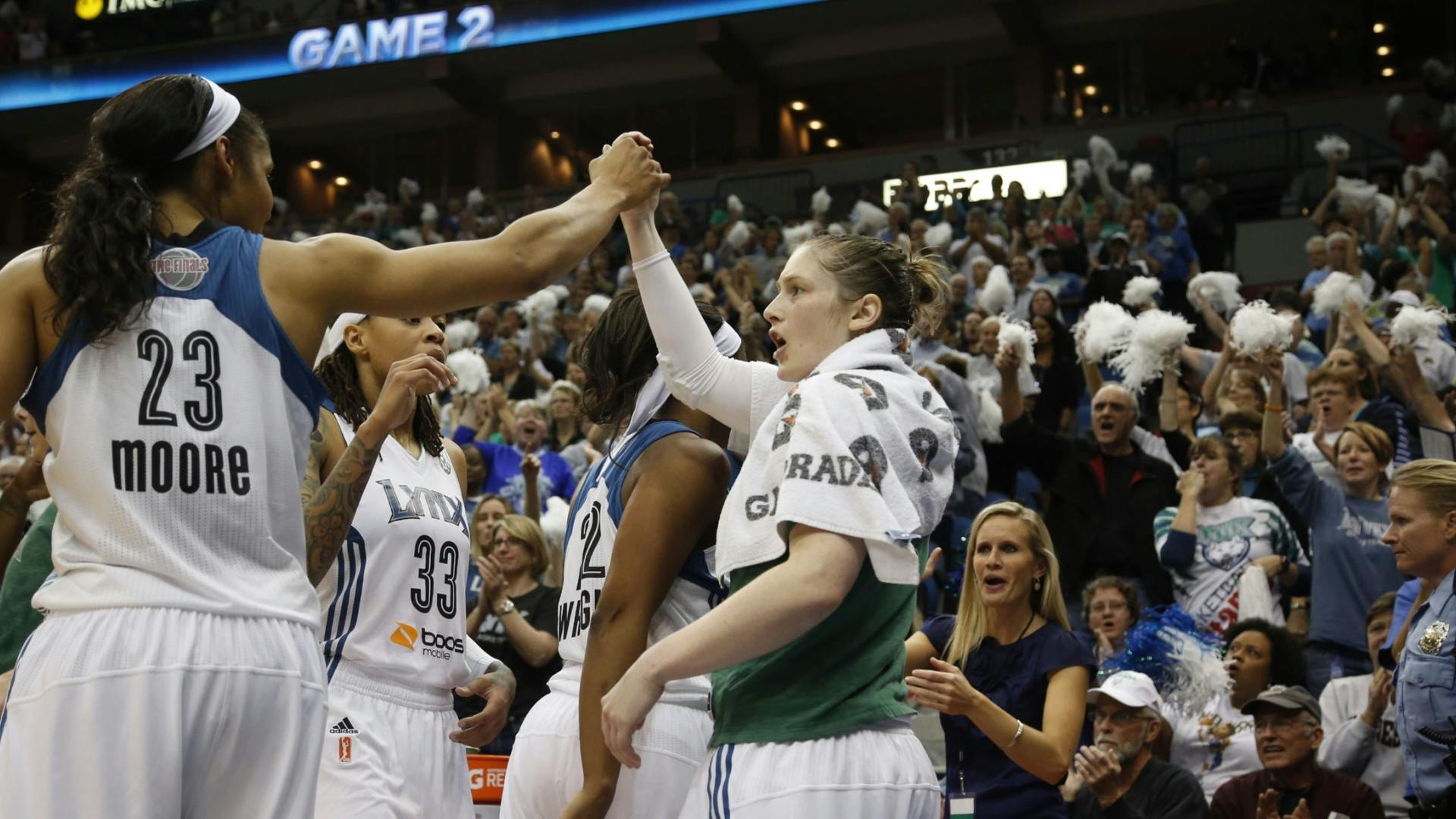 The Lynx have a 2-0 lead in the WNBA Finals, one victory away from its second title in three seasons.