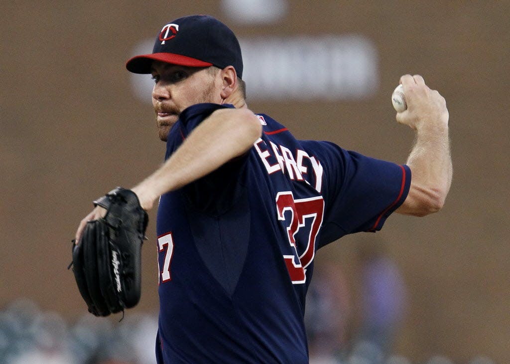 Twins righthander Mike Pelfrey got through five innings Friday, striking out seven.